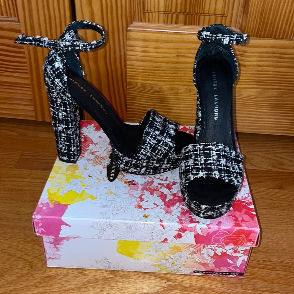 Chinese laundry. Houndstooth heel. Size 10. 5.5in heel. 1in platform - BRAND NEW